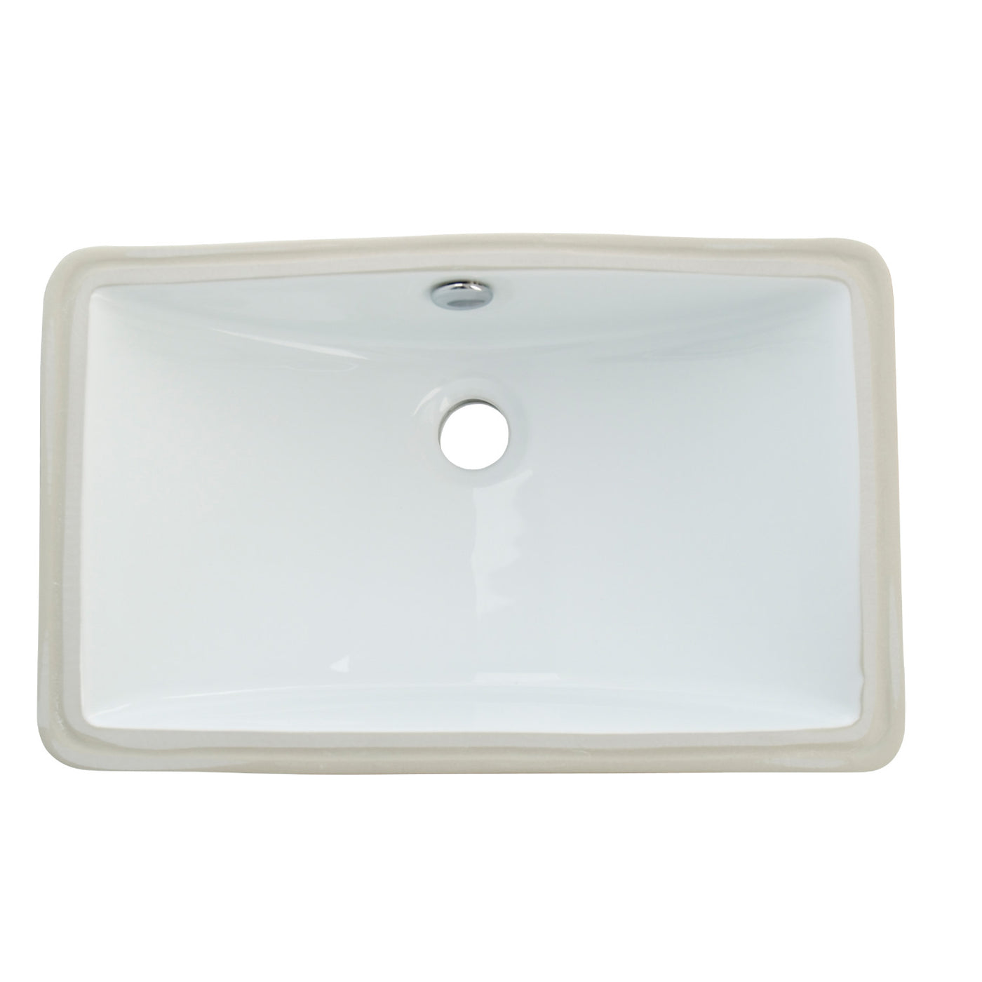 Elements of Design ELB18127 18-1/4" Ceramic Rectangular Undermount Bathroom Sink, White