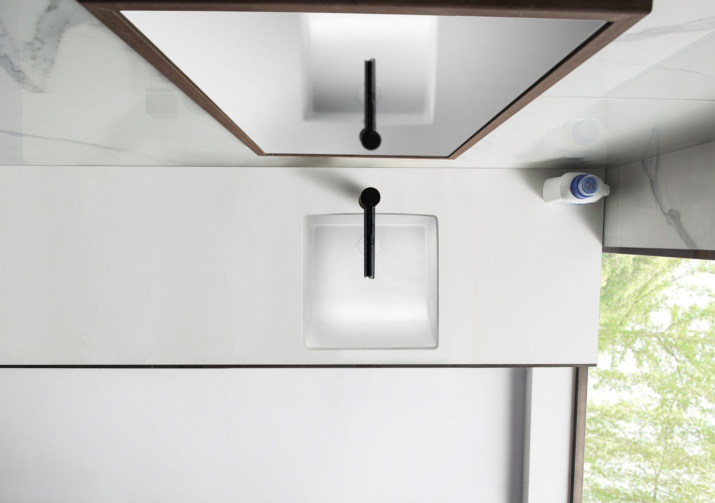 Elements of Design ELB18187 17-1/8" Ceramic Square Undermount Bathroom Sink, White