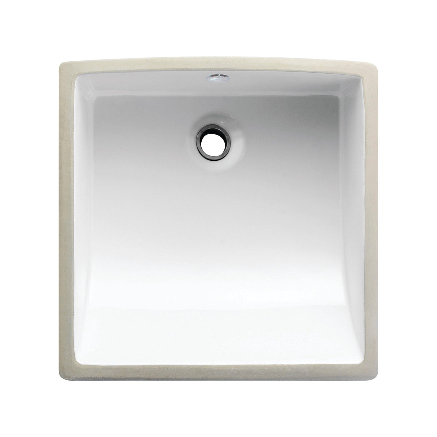 Elements of Design ELB18187 17-1/8" Ceramic Square Undermount Bathroom Sink, White