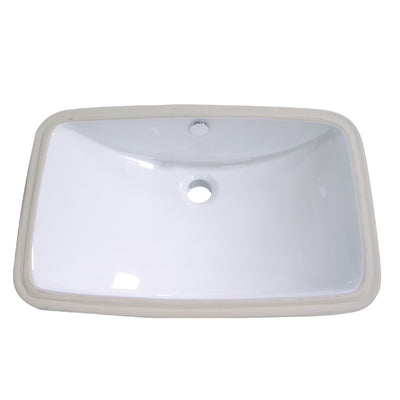 Elements of Design ELB24157 Rectangular Undermount Bathroom Sink, White