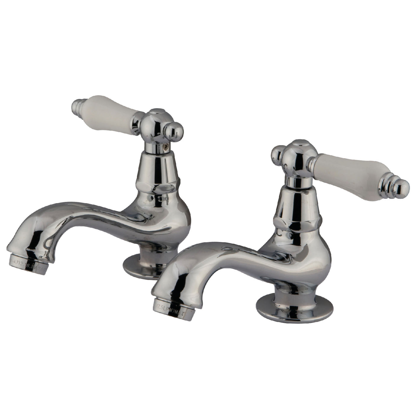 Elements of Design ES1101PL Basin Faucet with Porcelain Lever Handle, Polished Chrome