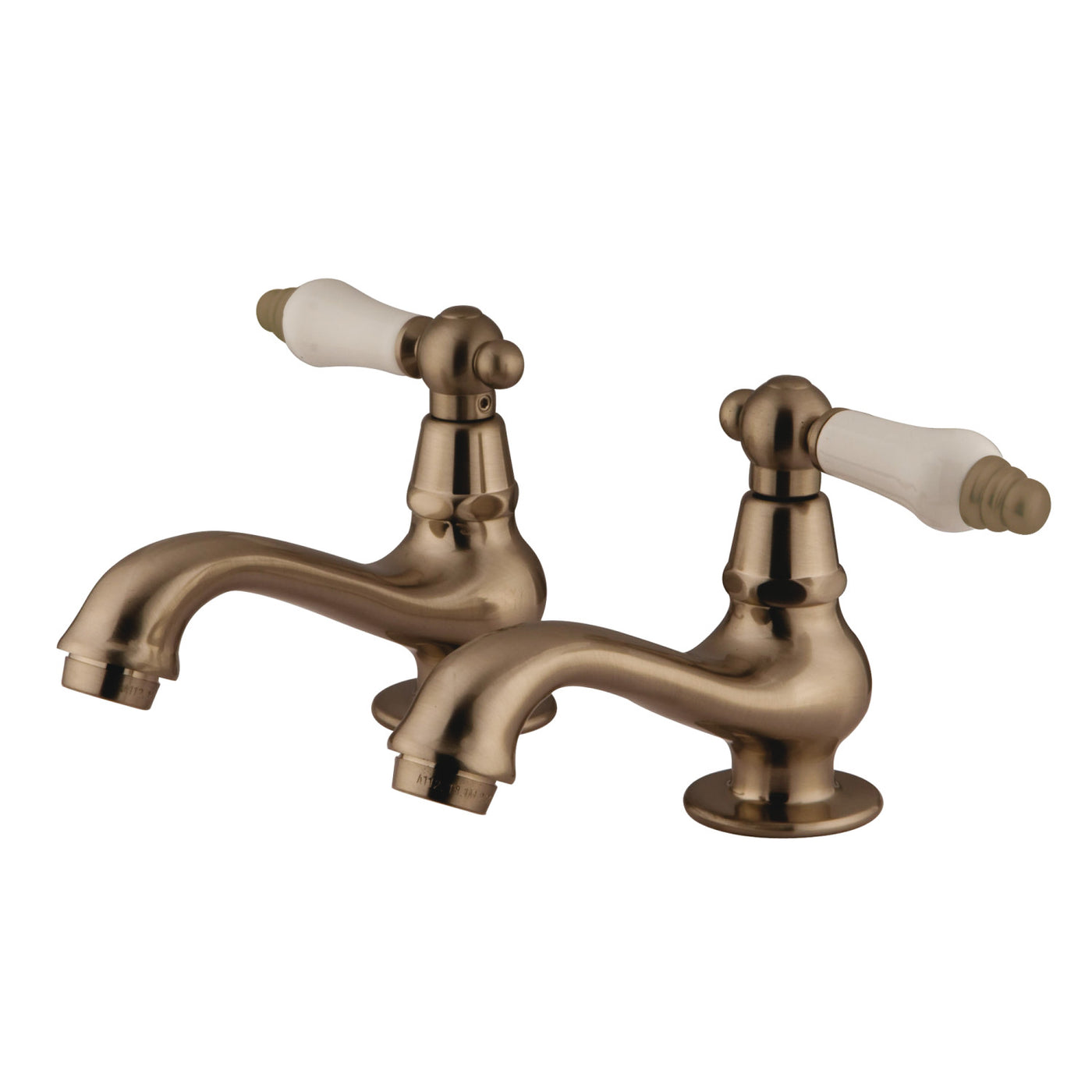 Elements of Design ES1108PL Basin Faucet with Porcelain Lever Handle, Brushed Nickel