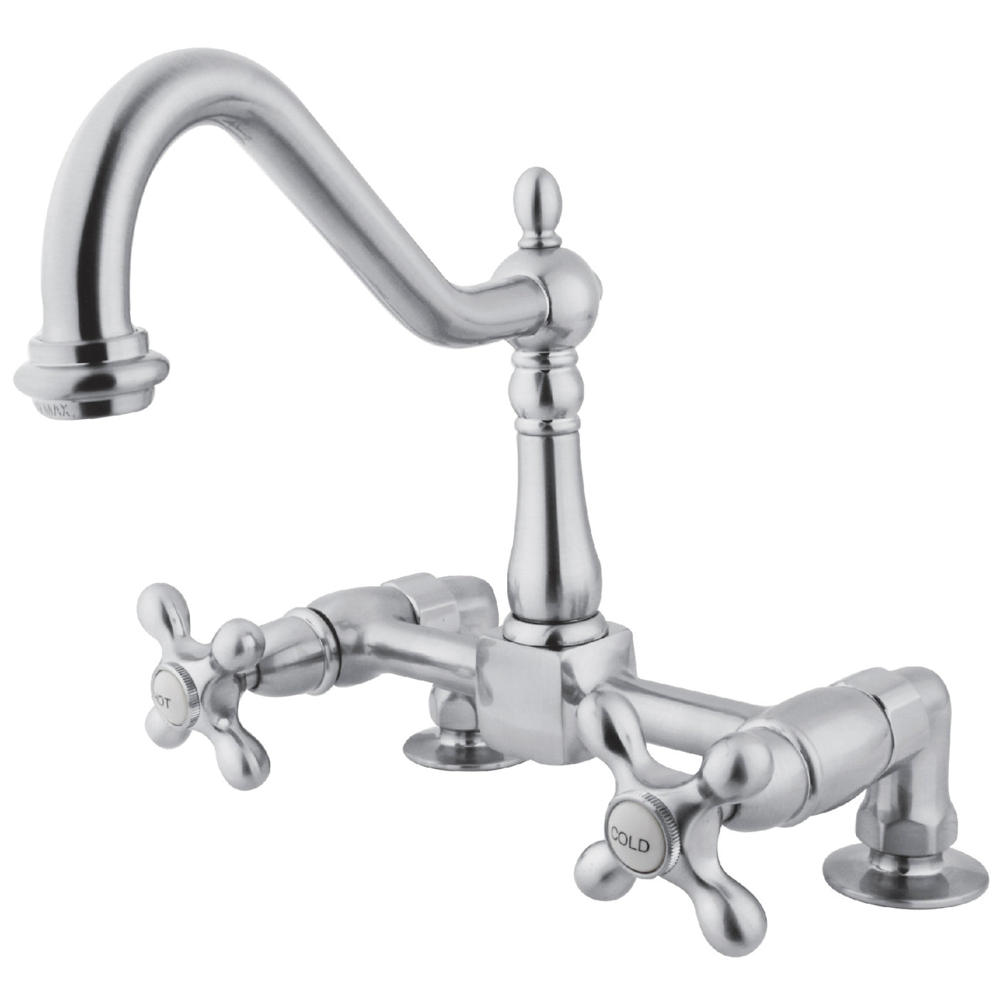 Elements of Design ES1141AX Two-Handle Bridge Kitchen Faucet, Polished Chrome