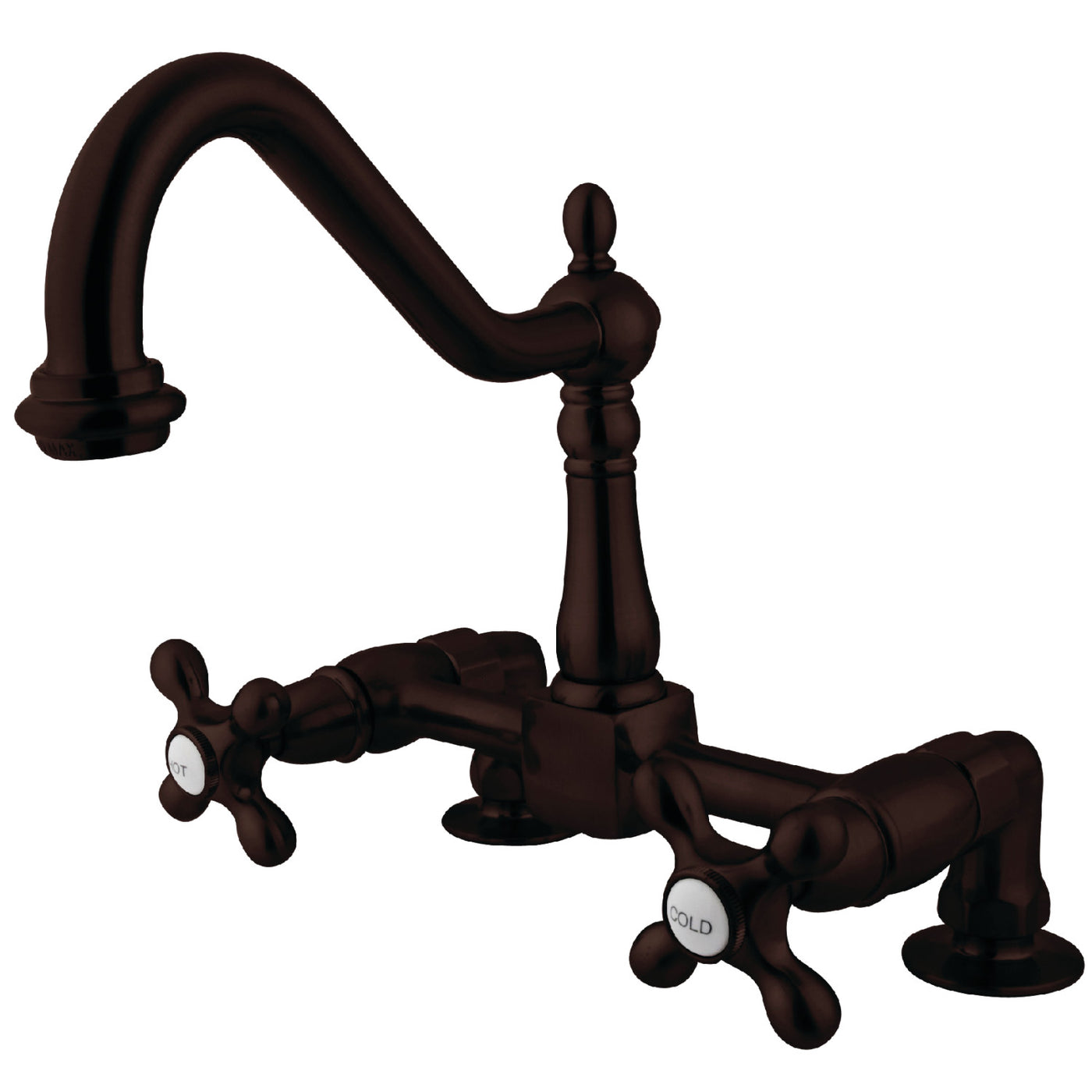 Elements of Design ES1145AX Two-Handle Bridge Kitchen Faucet, Oil Rubbed Bronze