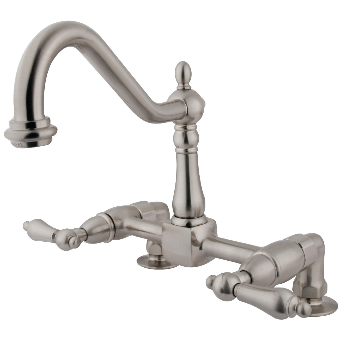 Elements of Design ES1148AL Two-Handle Bridge Kitchen Faucet, Brushed Nickel
