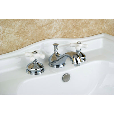 Elements of Design ES1161PX Widespread Bathroom Faucet with Brass Pop-Up, Polished Chrome