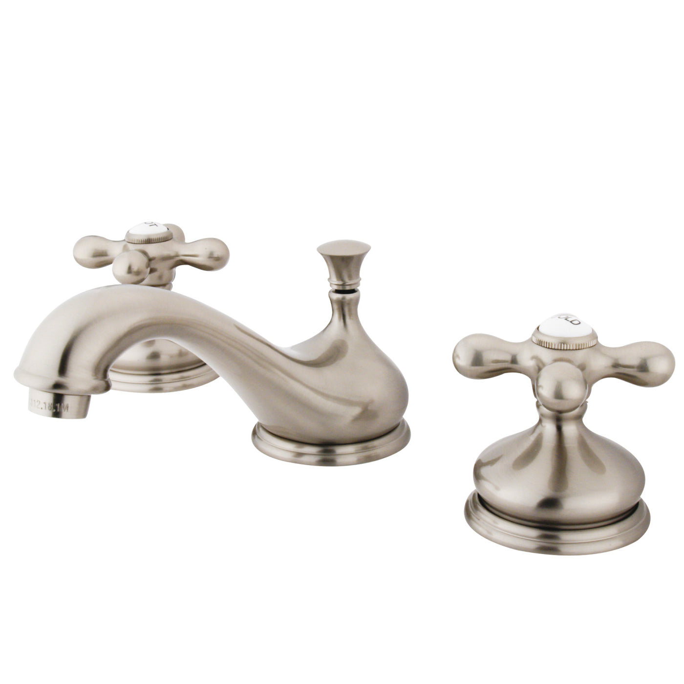 Elements of Design ES1168AX Widespread Bathroom Faucet with Brass Pop-Up, Brushed Nickel