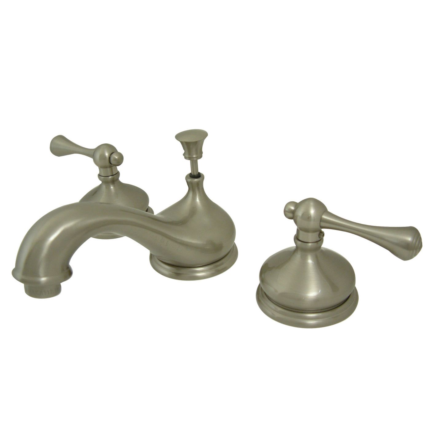 Elements of Design ES1168BL Widespread Bathroom Faucet with Brass Pop-Up, Brushed Nickel