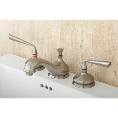 Elements of Design ES1168ZL Widespread Bathroom Faucet with Brass Pop-Up, Brushed Nickel