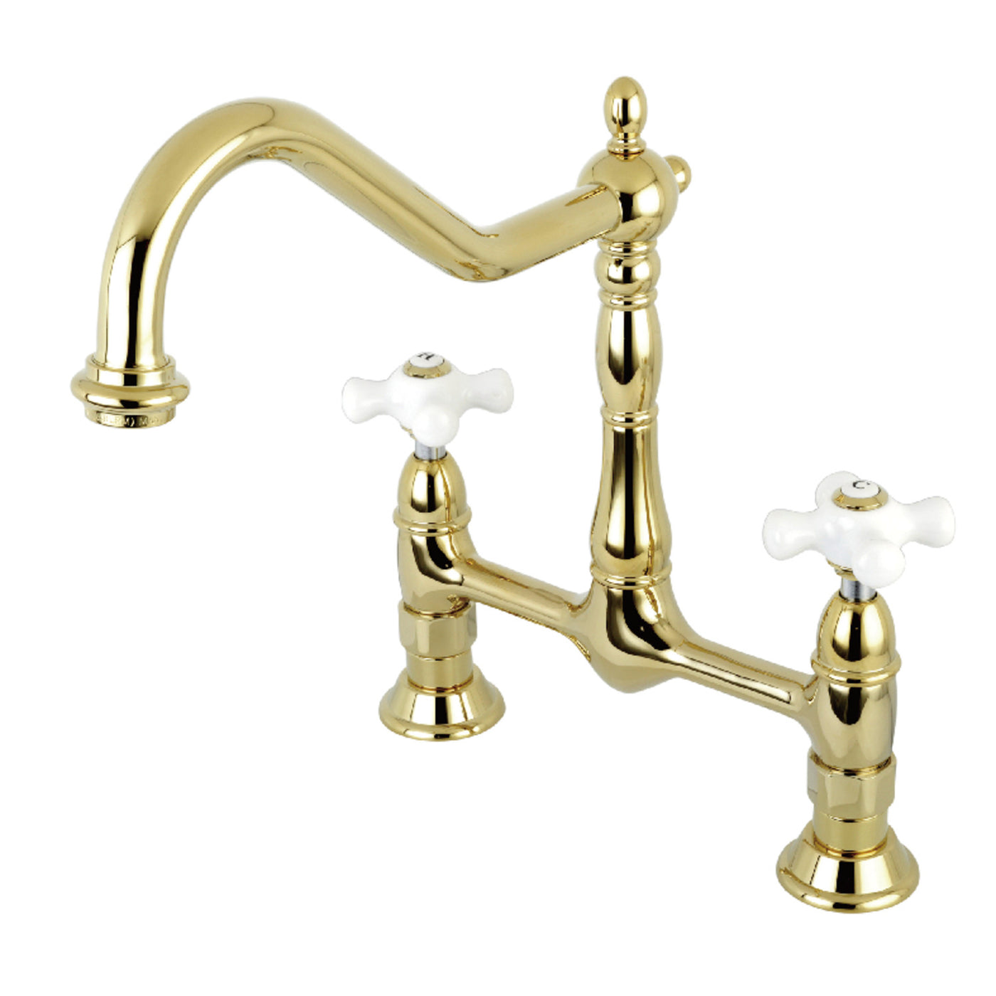 Elements of Design ES1172PX Bridge Kitchen Faucet, Polished Brass