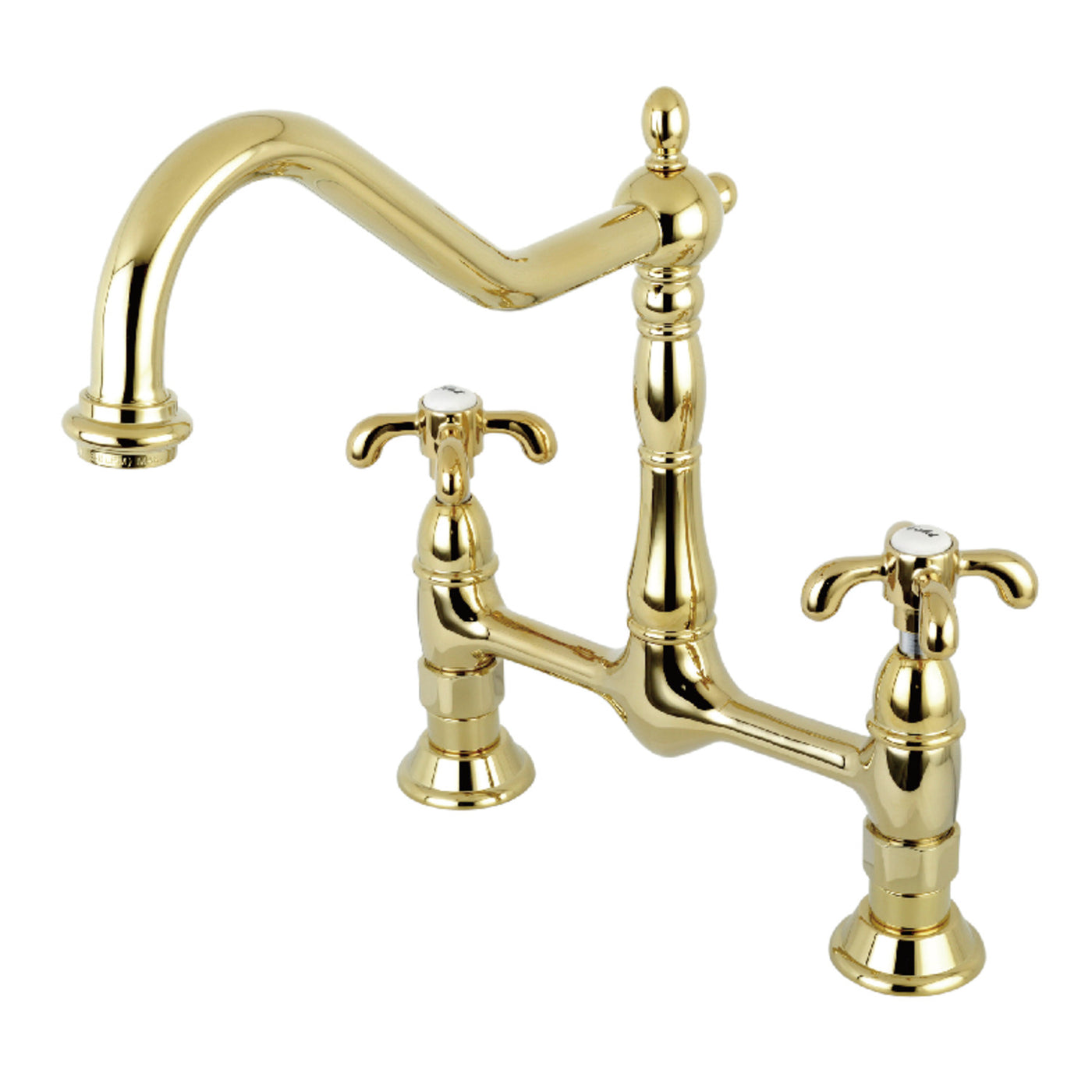 Elements of Design ES1172TX Bridge Kitchen Faucet, Polished Brass