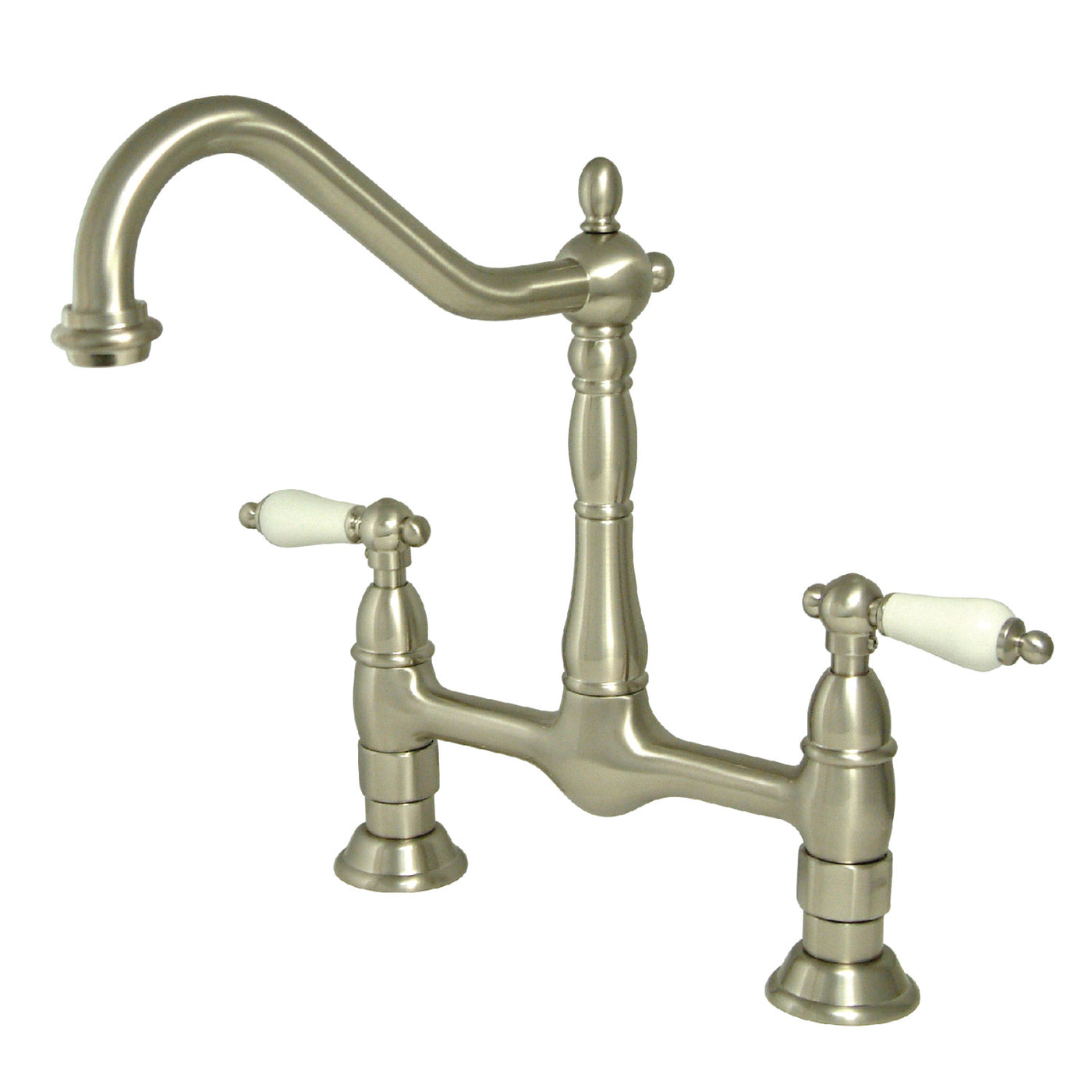 Elements of Design ES1178PL Bridge Kitchen Faucet, Brushed Nickel