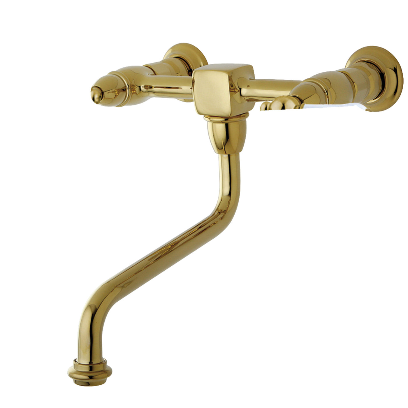 Elements of Design ES1212PL Wall Mount Bathroom Faucet, Polished Brass