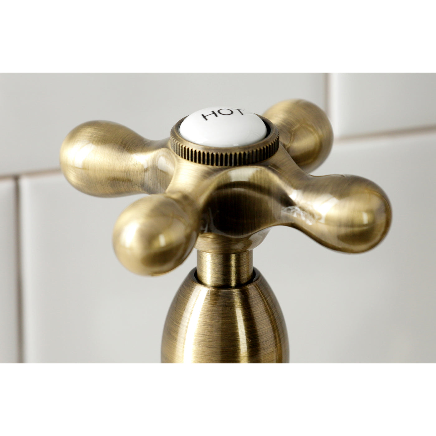 Elements of Design ES1273AXBS Bridge Kitchen Faucet with Brass Sprayer, Antique Brass