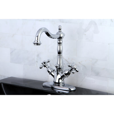 Elements of Design ES1431AX Two-Handle Bathroom Faucet with Brass Pop-Up, Polished Chrome