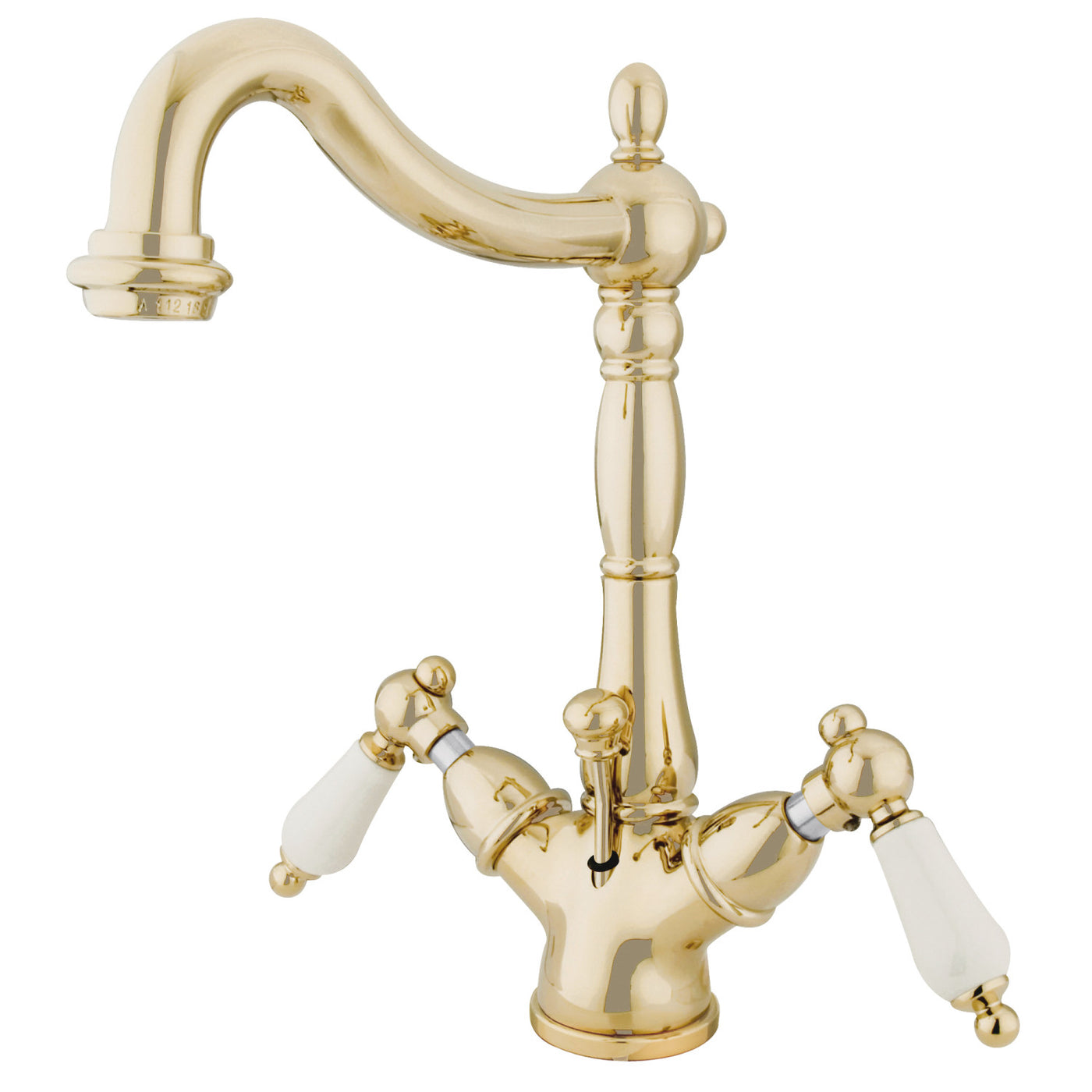 Elements of Design ES1432PL Two-Handle Bathroom Faucet with Brass Pop-Up, Polished Brass