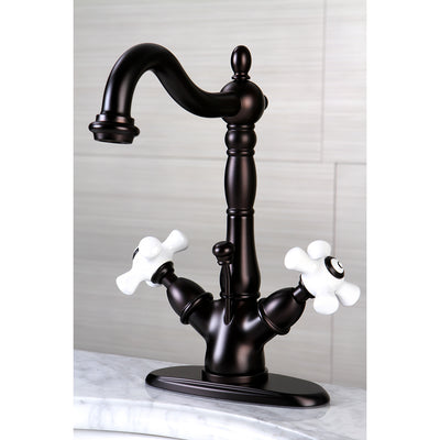 Elements of Design ES1435PX Two-Handle Bathroom Faucet with Brass Pop-Up, Oil Rubbed Bronze