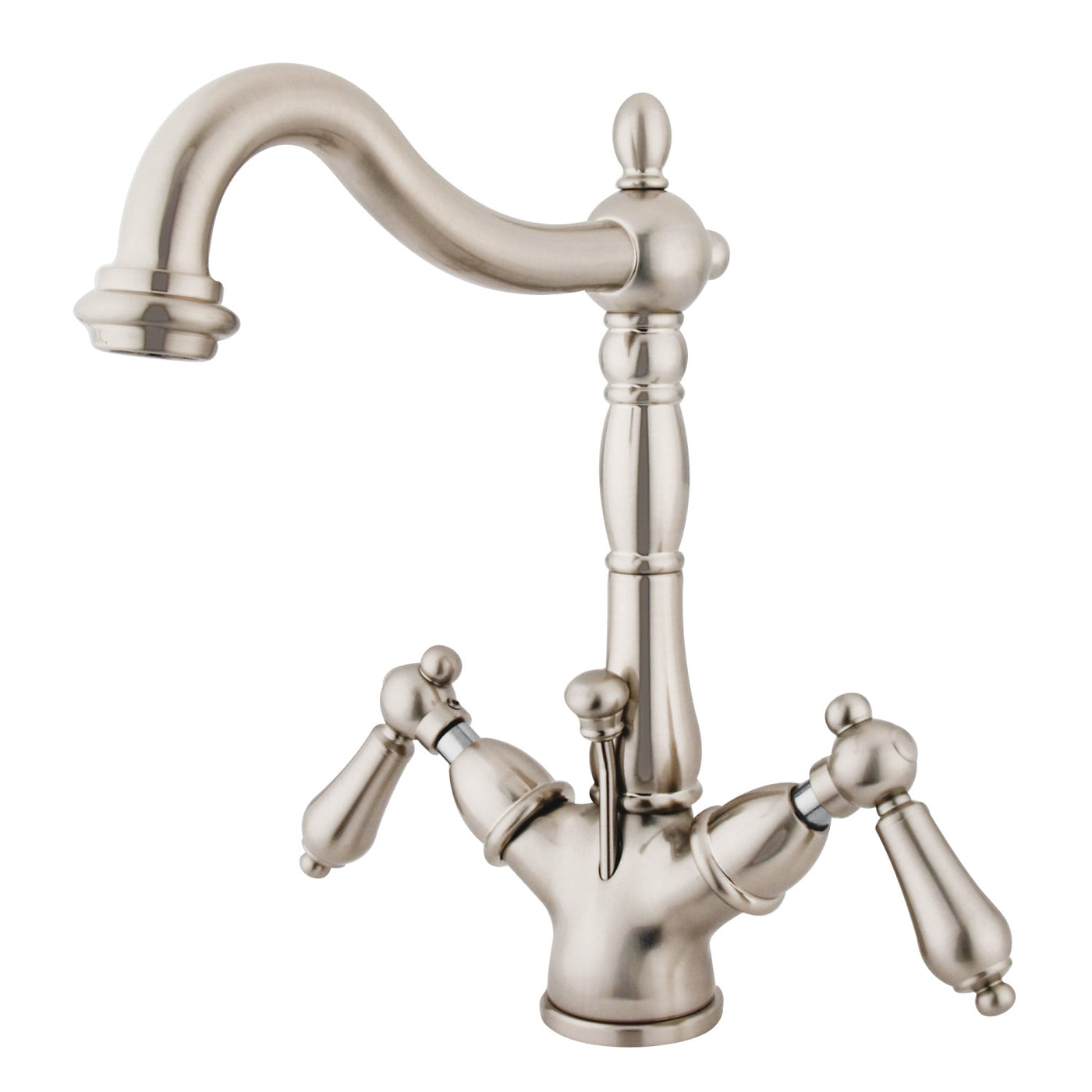 Elements of Design ES1438AL Two-Handle Bathroom Faucet with Brass Pop-Up, Brushed Nickel