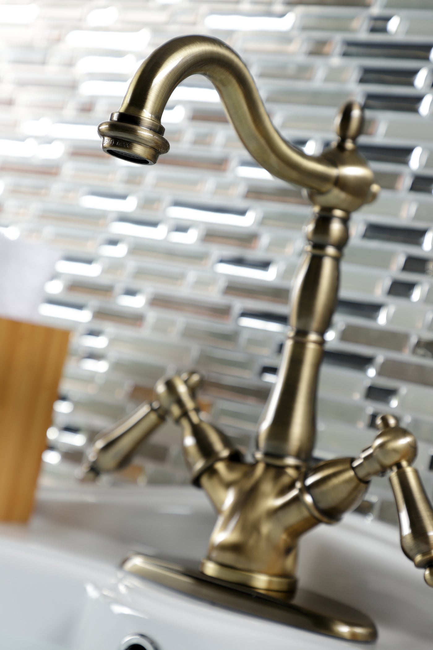 Elements of Design ES1493AL 2-Handle Vessel Sink Faucet, Antique Brass