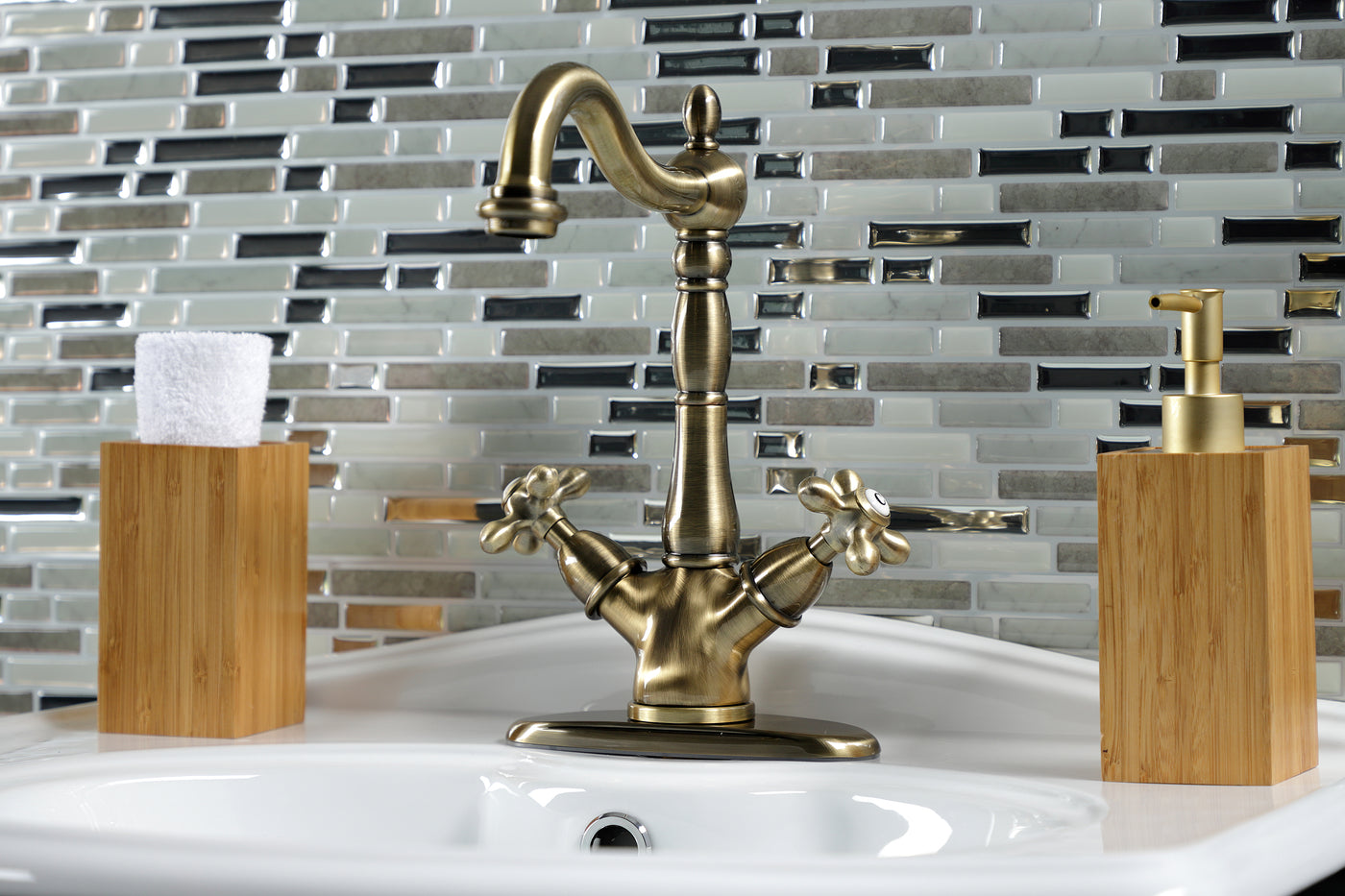 Elements of Design ES1493AX Vessel Sink Faucet, Antique Brass