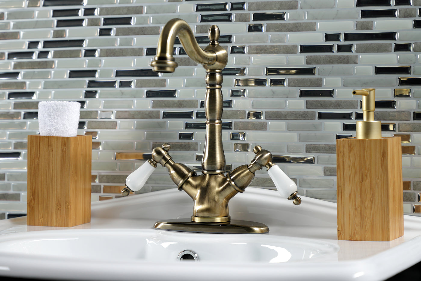 Elements of Design ES1493PL Vessel Sink Faucet, Antique Brass