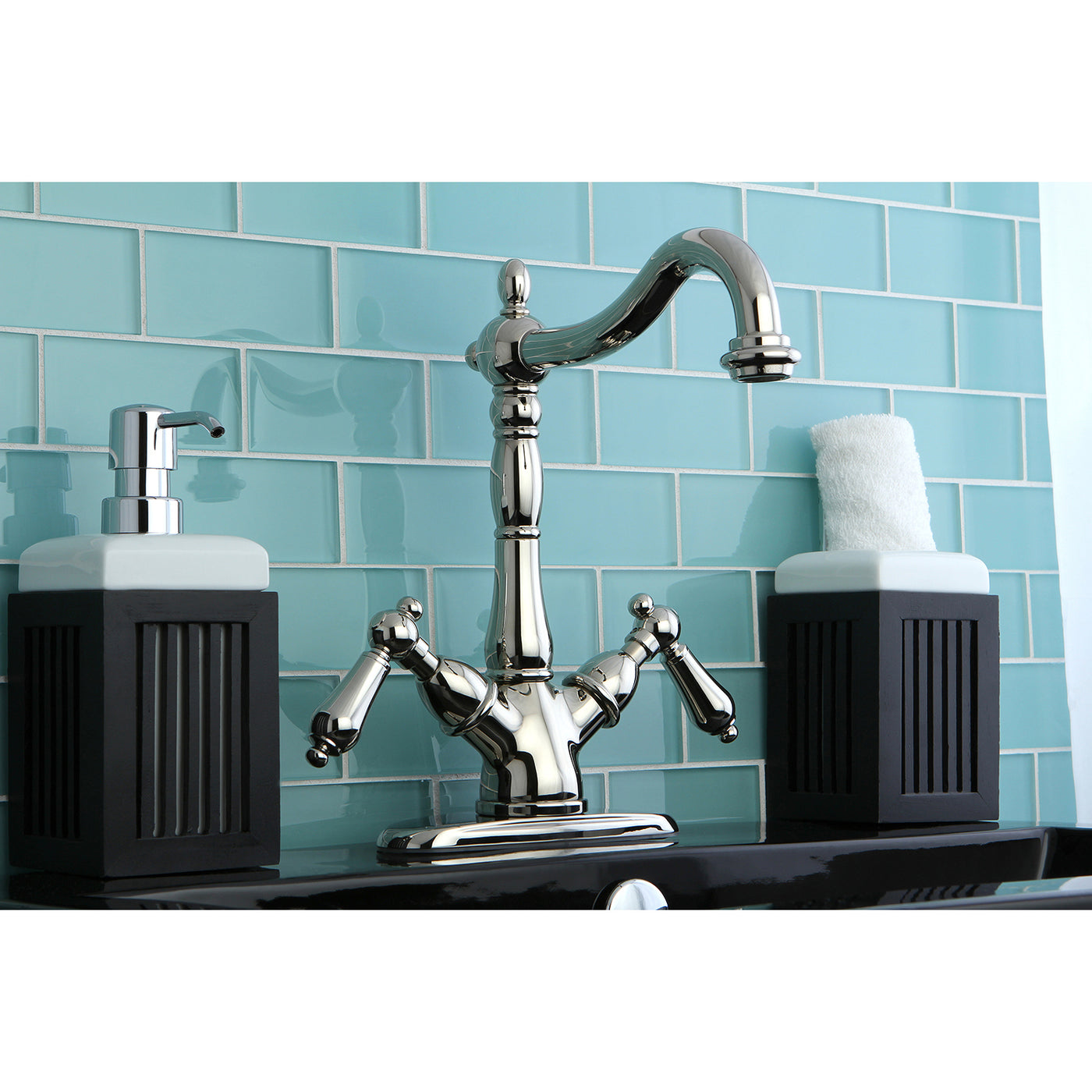 Elements of Design ES1496AL 2-Handle Vessel Sink Faucet, Polished Nickel