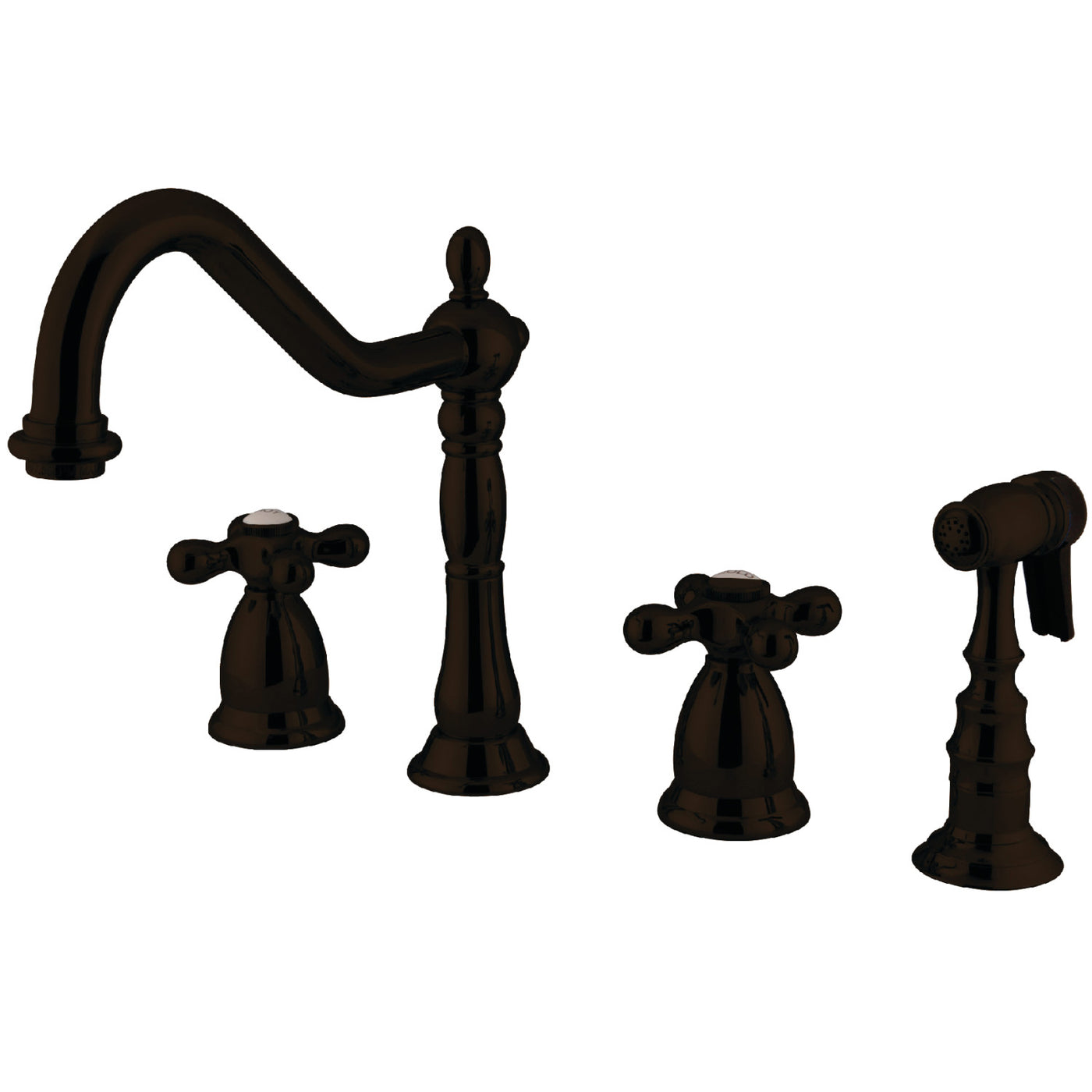 Elements of Design ES1795AXBS Widespread Kitchen Faucet with Brass Sprayer, Oil Rubbed Bronze