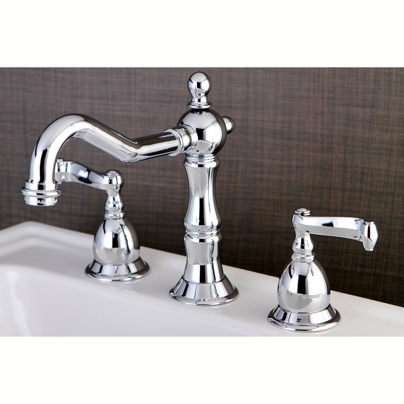 Elements of Design ES1971FL Widespread Bathroom Faucet with Brass Pop-Up, Polished Chrome