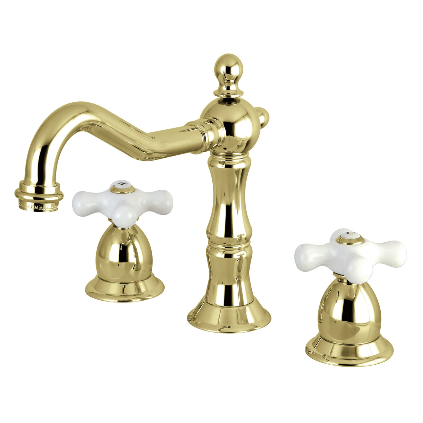 Elements of Design ES1972PX Widespread Bathroom Faucet with Brass Pop-Up, Polished Brass
