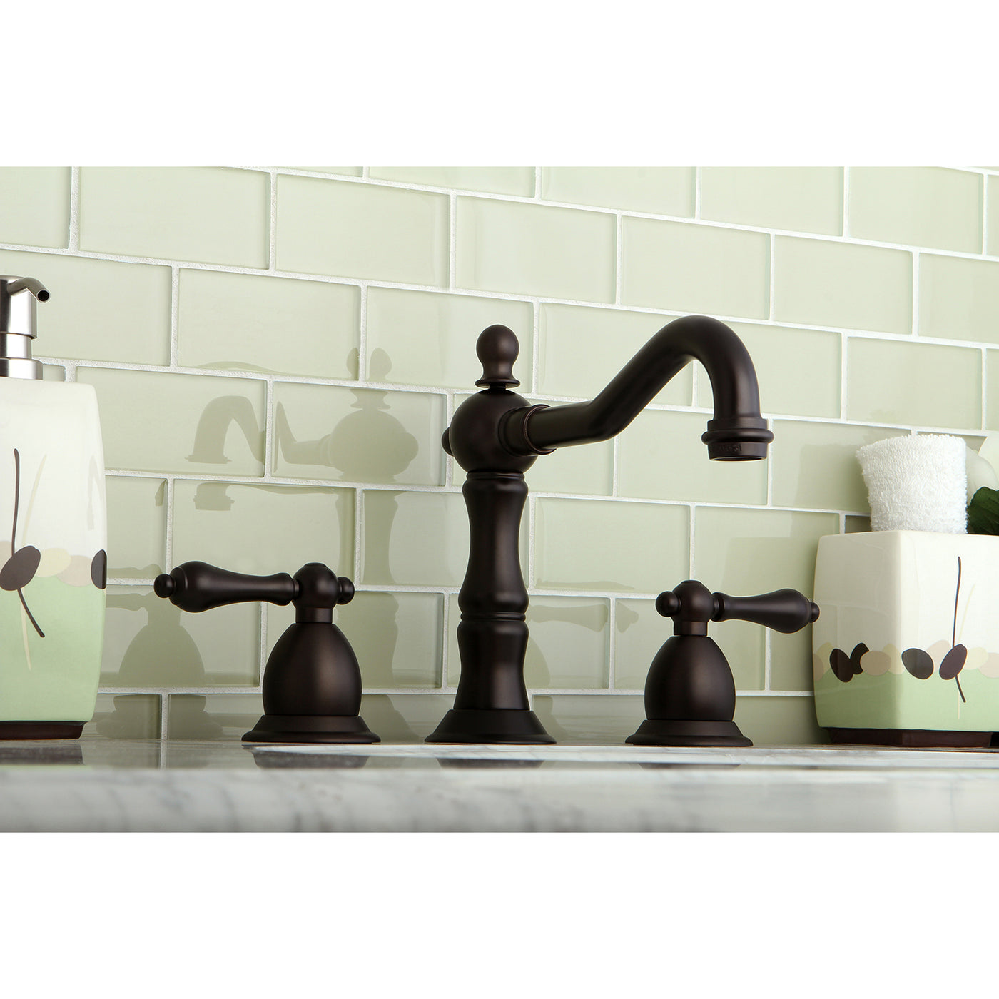 Elements of Design ES1975AL Widespread Bathroom Faucet with Brass Pop-Up, Oil Rubbed Bronze
