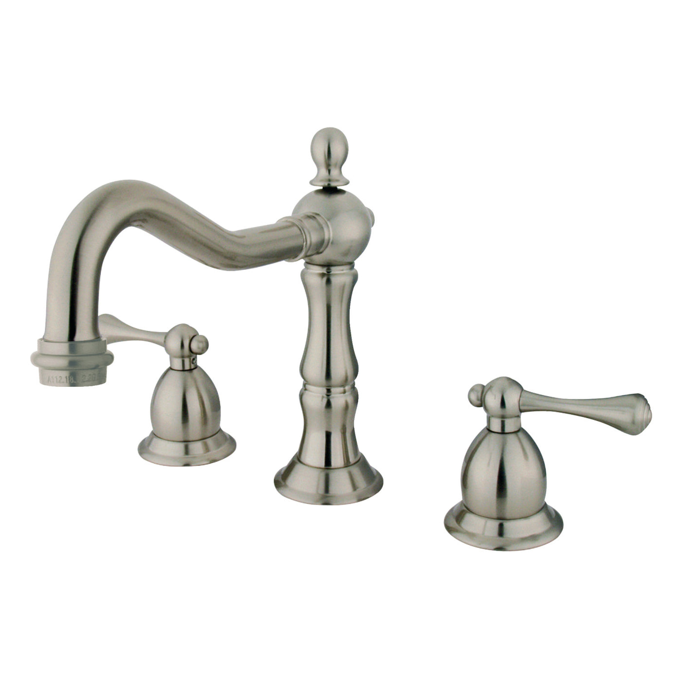Elements of Design ES1978BL Widespread Bathroom Faucet with Brass Pop-Up, Brushed Nickel