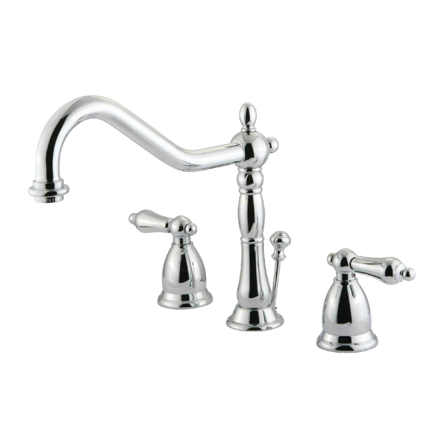 Elements of Design ES1991AL Widespread Bathroom Faucet with Brass Pop-Up, Polished Chrome