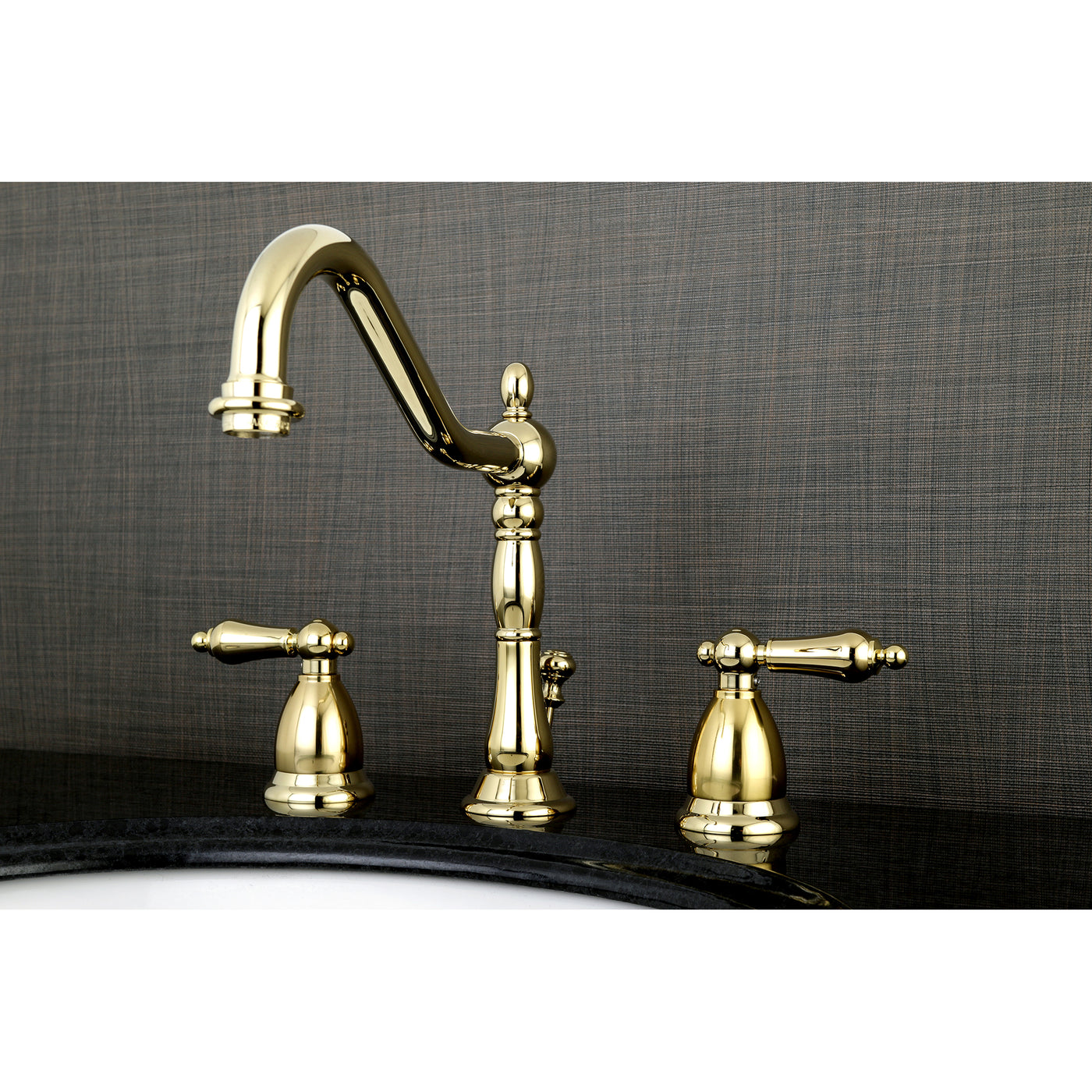 Elements of Design ES1992AL Widespread Bathroom Faucet with Brass Pop-Up, Polished Brass
