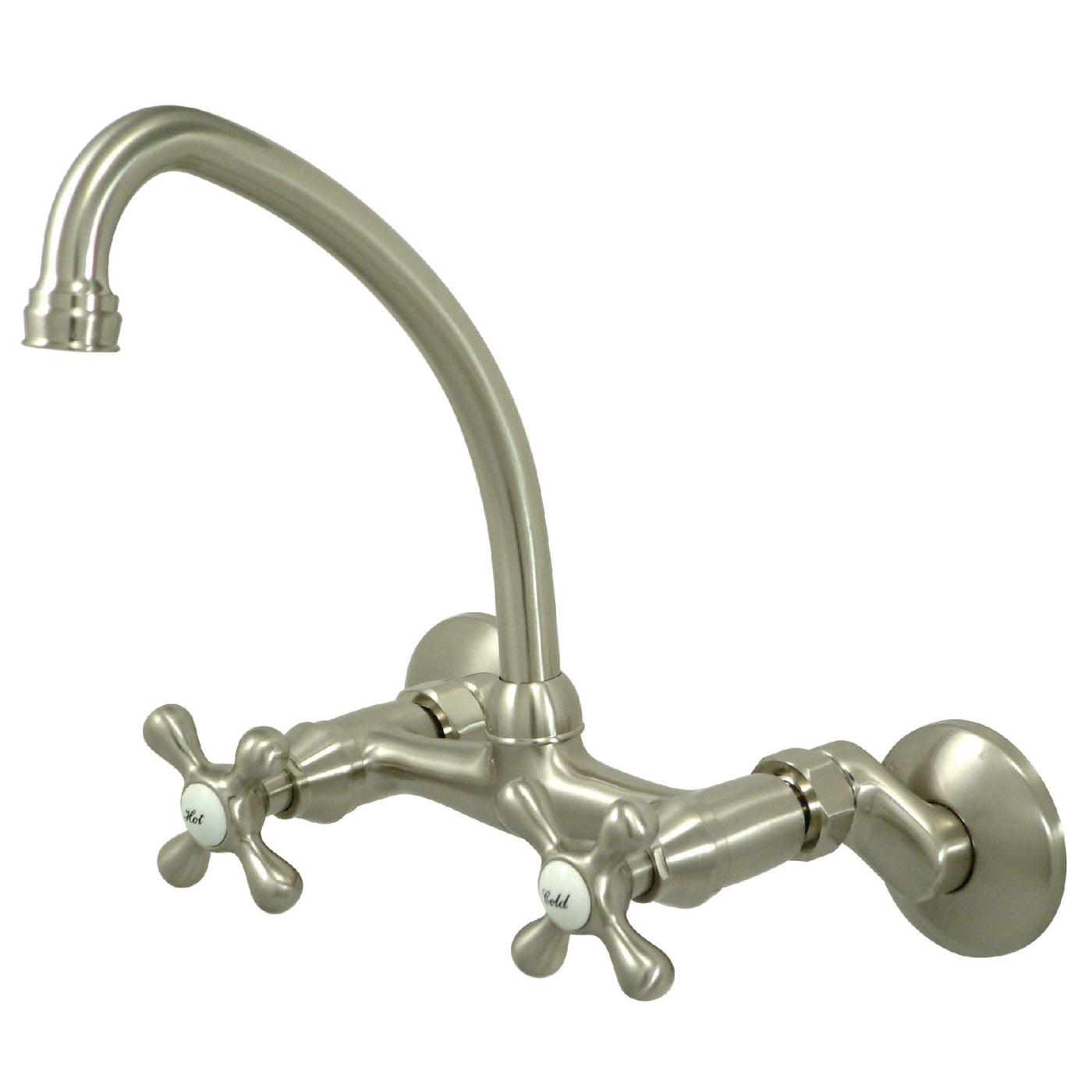 Elements of Design ES2148X Adjustable Center Wall Mount Kitchen Faucet, Brushed Nickel