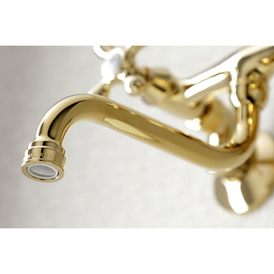 Elements of Design ES216PB Adjustable Center Wall Mount Bathroom Faucet, Polished Brass