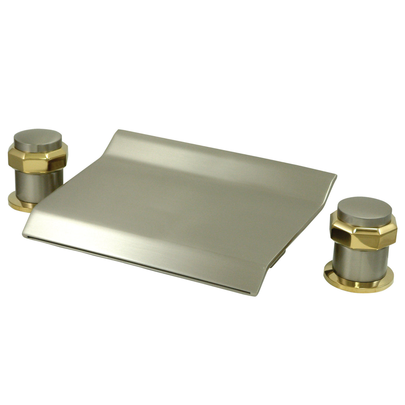 Elements of Design ES2249AR Roman Tub Faucet, Brushed Nickel/Polished Brass