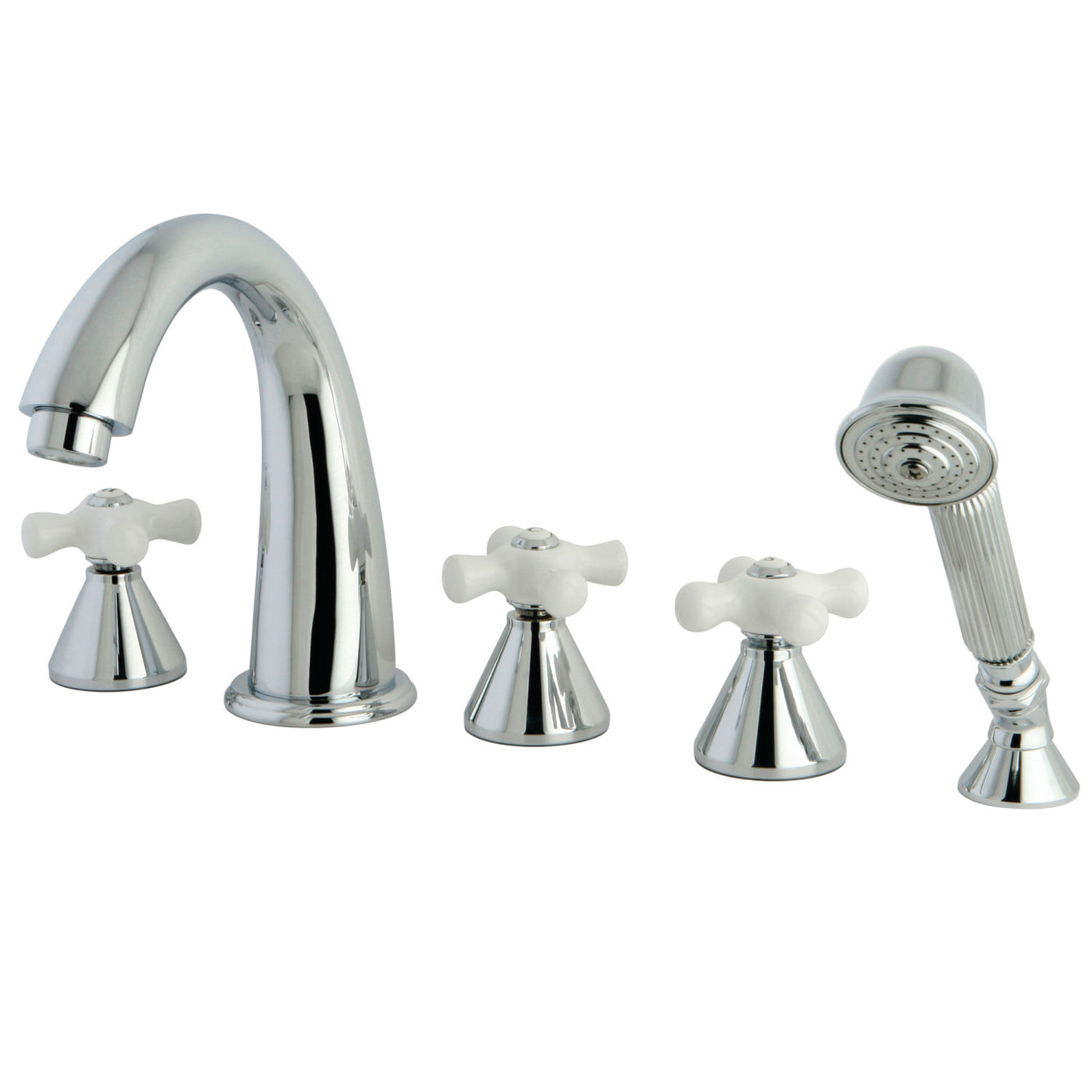 Elements of Design ES23615PX 5-Piece Roman Tub Faucet with Hand Shower, Polished Chrome