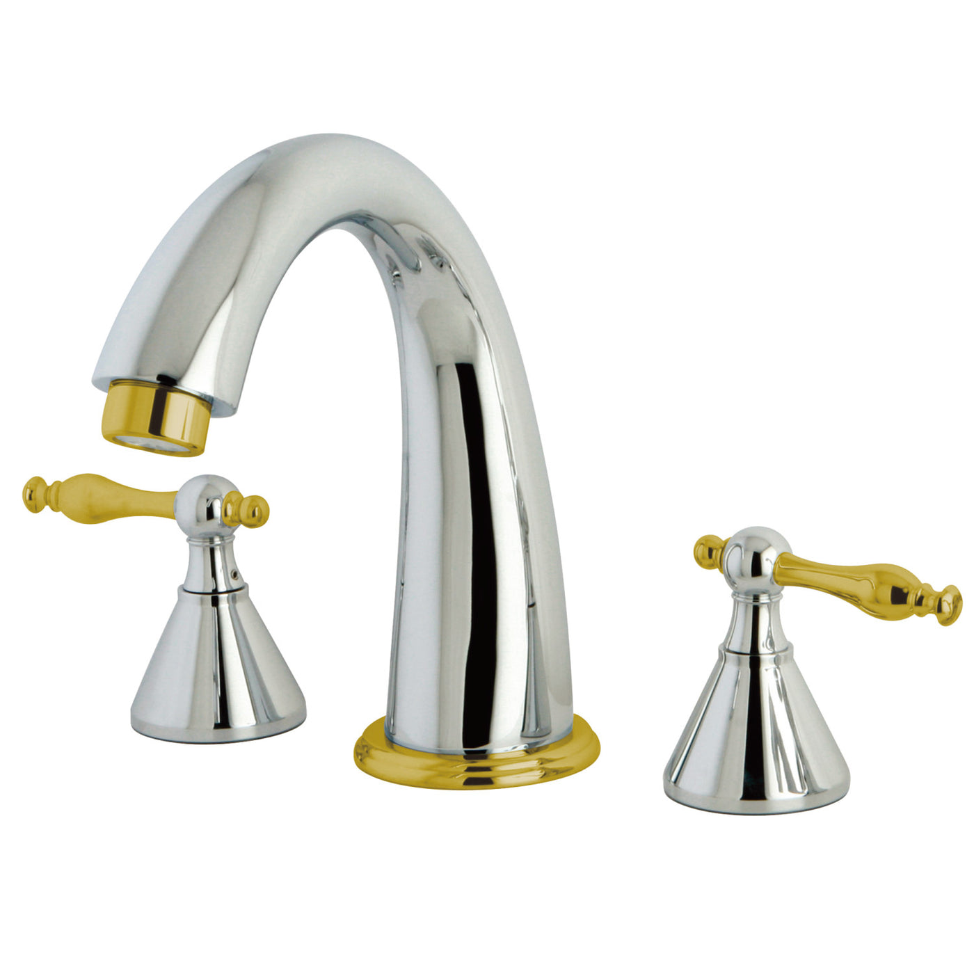 Elements of Design ES2364NL Roman Tub Faucet, Polished Chrome/Polished Brass