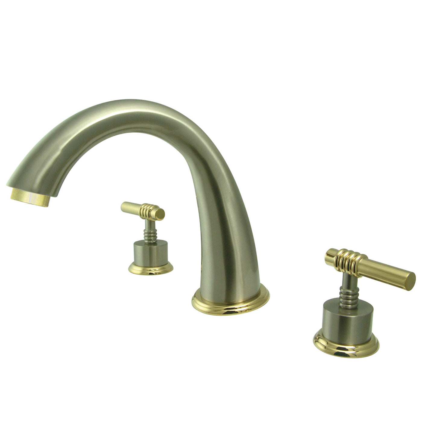 Elements of Design ES2369ML Roman Tub Faucet, Brushed Nickel/Polished Brass