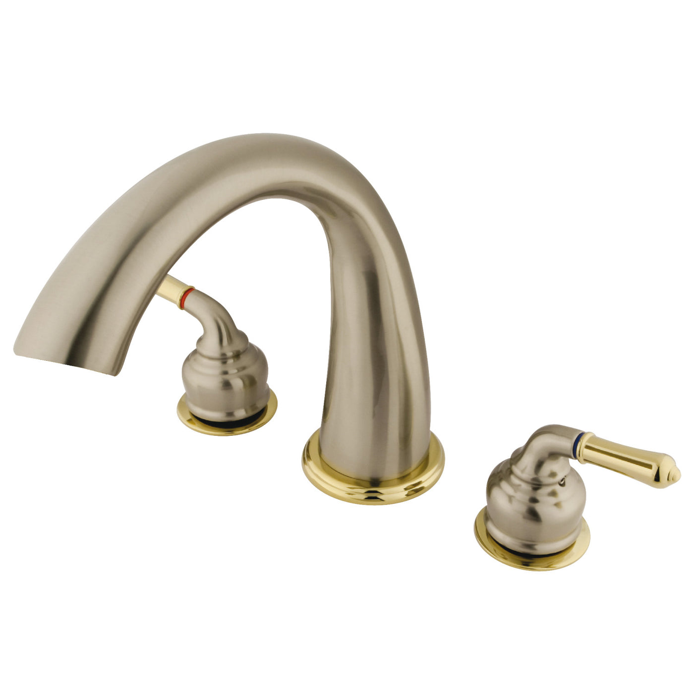 Elements of Design ES2369 Roman Tub Faucet, Brushed Nickel/Polished Brass
