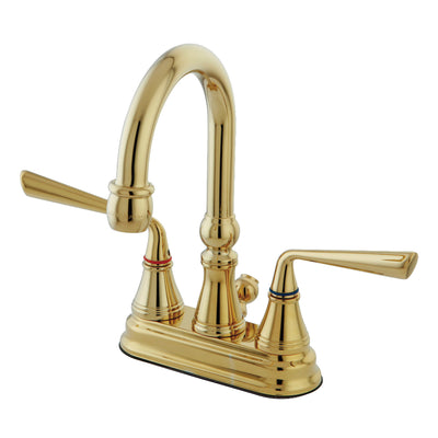 Elements of Design ES2612ZL 4-Inch Centerset Bathroom Faucet, Polished Brass