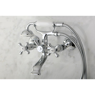 Elements of Design ES2651X Adjustable Center Tub Wall Mount Clawfoot Tub Faucet, Polished Chrome
