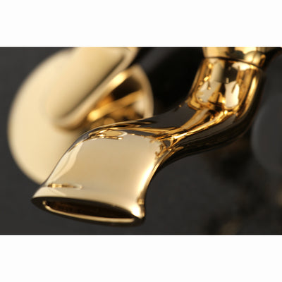 Elements of Design ES2652X Adjustable Center Tub Wall Mount Clawfoot Tub Faucet, Polished Brass