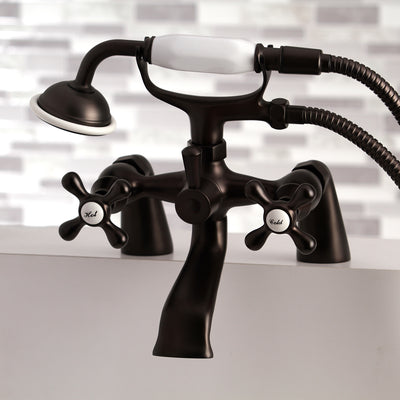 Elements of Design ES2675X Deck Mount Clawfoot Tub Faucet with Hand Shower, Oil Rubbed Bronze