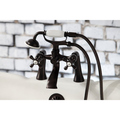 Elements of Design ES2685X Deck Mount Clawfoot Tub Faucet with Hand Shower, Oil Rubbed Bronze