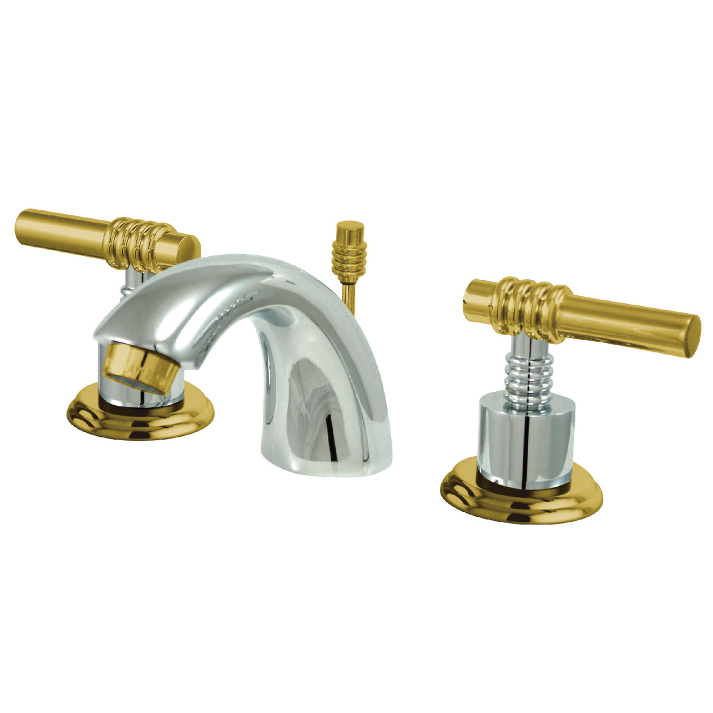 Elements of Design ES2954ML Mini-Widespread Bathroom Faucet, Polished Chrome/Polished Brass