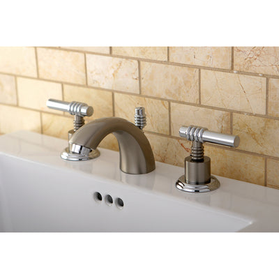 Elements of Design ES2957ML Mini-Widespread Bathroom Faucet, Brushed Nickel/Polished Chrome