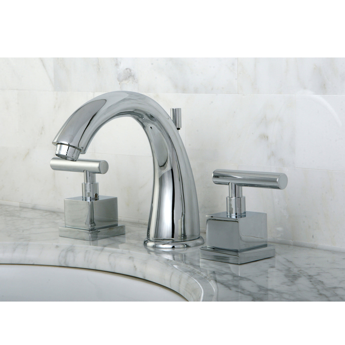 Elements of Design ES2961CQL Widespread Bathroom Faucet with Brass Pop-Up, Polished Chrome