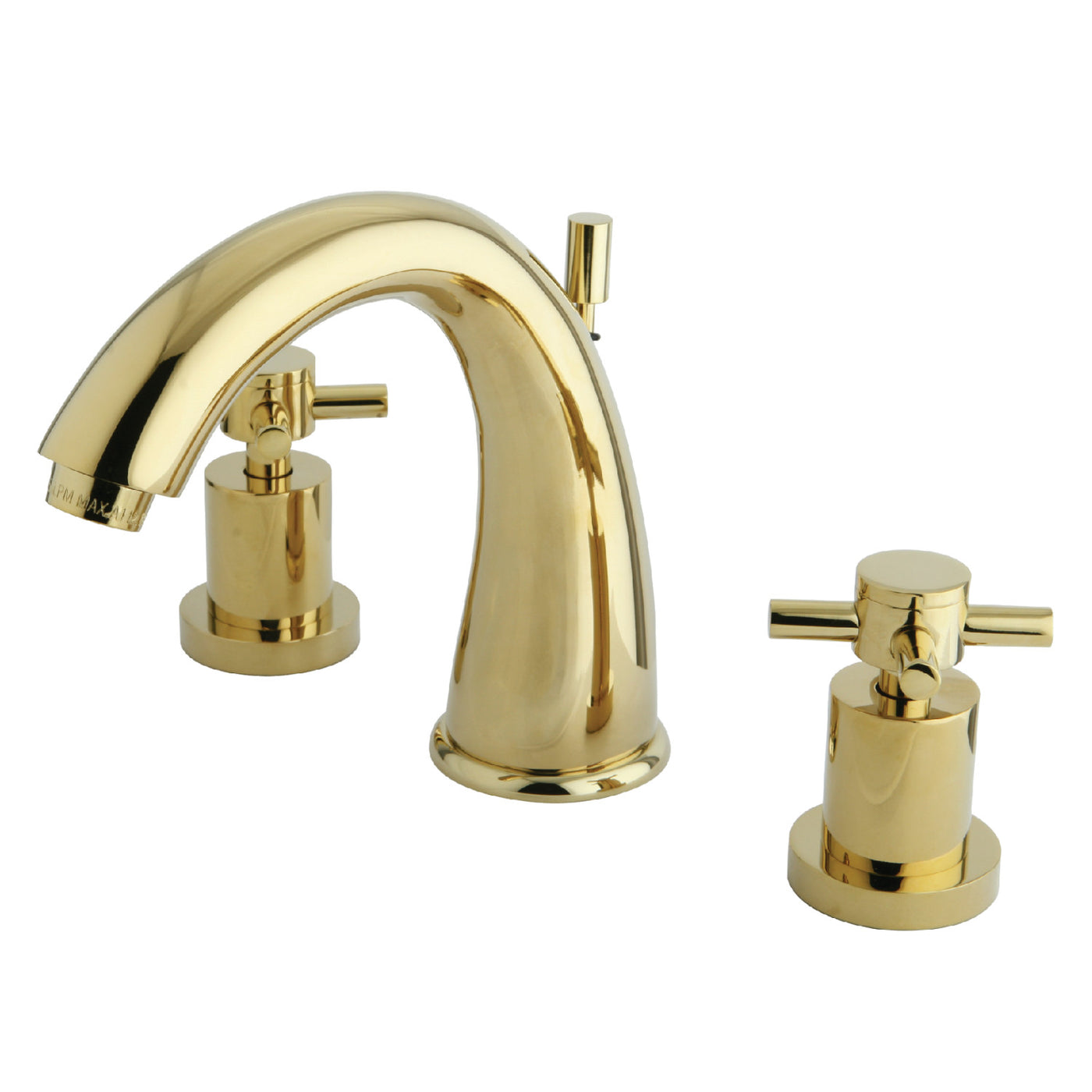 Elements of Design ES2962DX Widespread Bathroom Faucet with Brass Pop-Up, Polished Brass