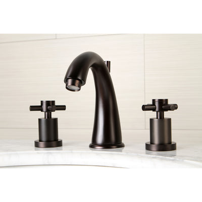 Elements of Design ES2965DX Widespread Bathroom Faucet with Brass Pop-Up, Oil Rubbed Bronze